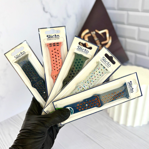 بند سیلیکونی آبرنگی Slicto برای اپل واچ سری ۹ و اولترا